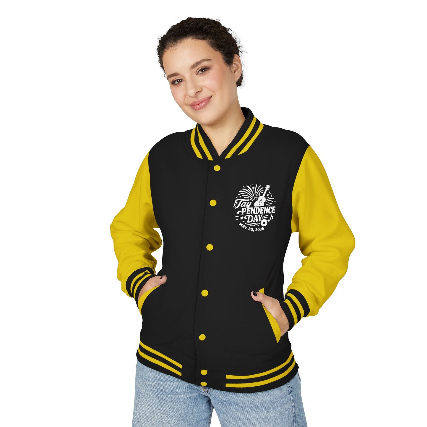 Taypendence Day Celebration Retro Unisex Letterman Jacket, Casual College Style, Perfect for Swiftie Gift, Swiftie Independence Day
