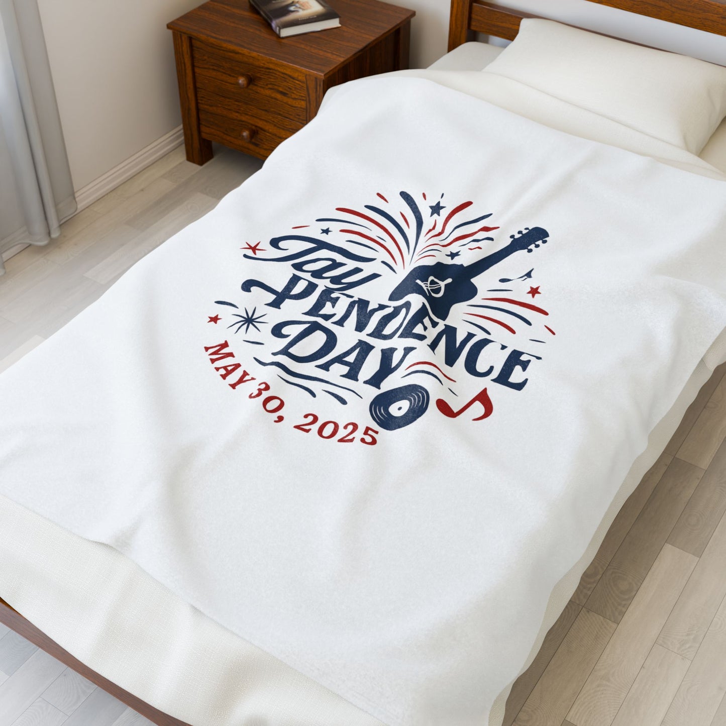 Taypendence Day Celebration Velveteen Plush Blanket for Swiftie Gift, Swiftie Independence Day