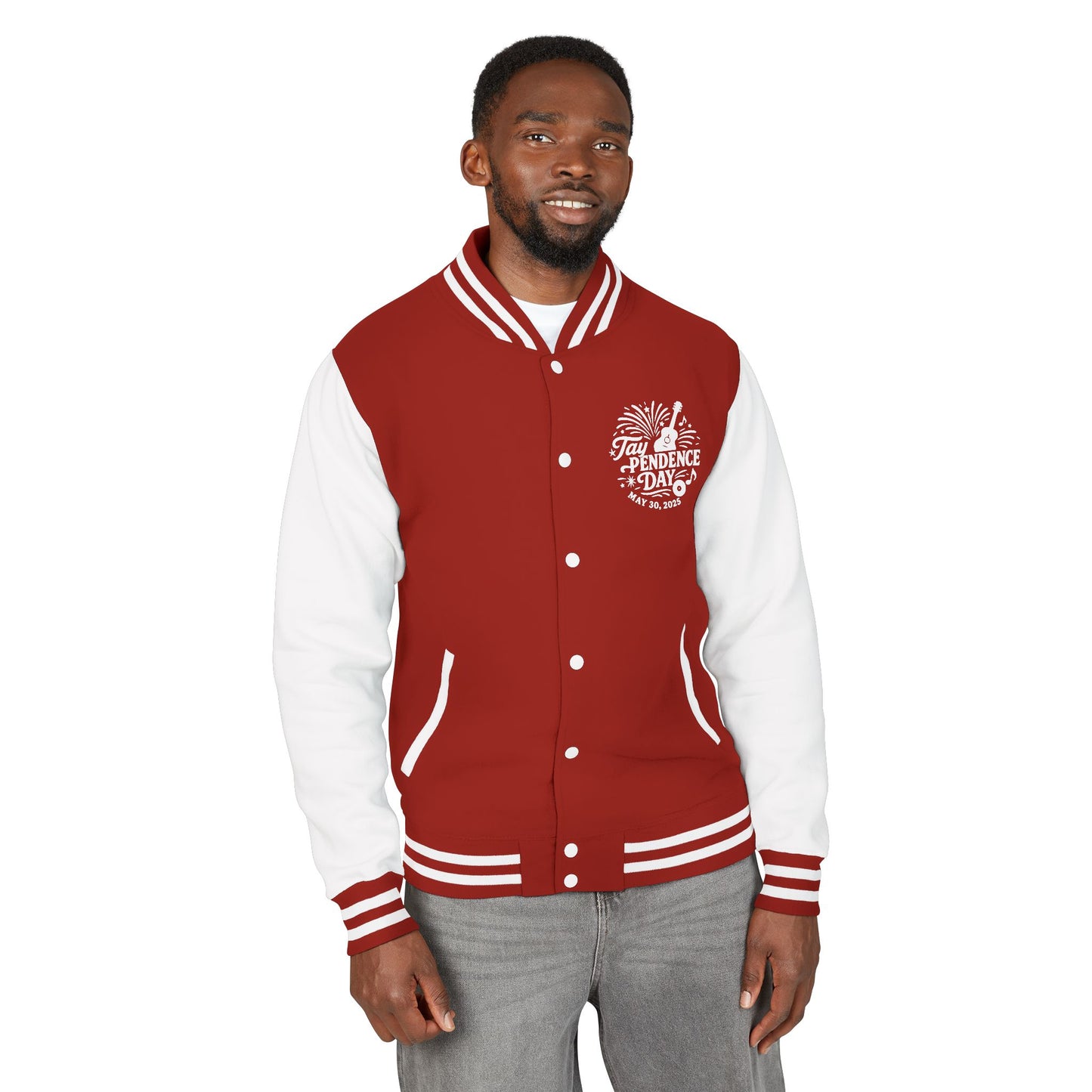 Taypendence Day Celebration Retro Unisex Letterman Jacket, Casual College Style, Perfect for Swiftie Gift, Swiftie Independence Day