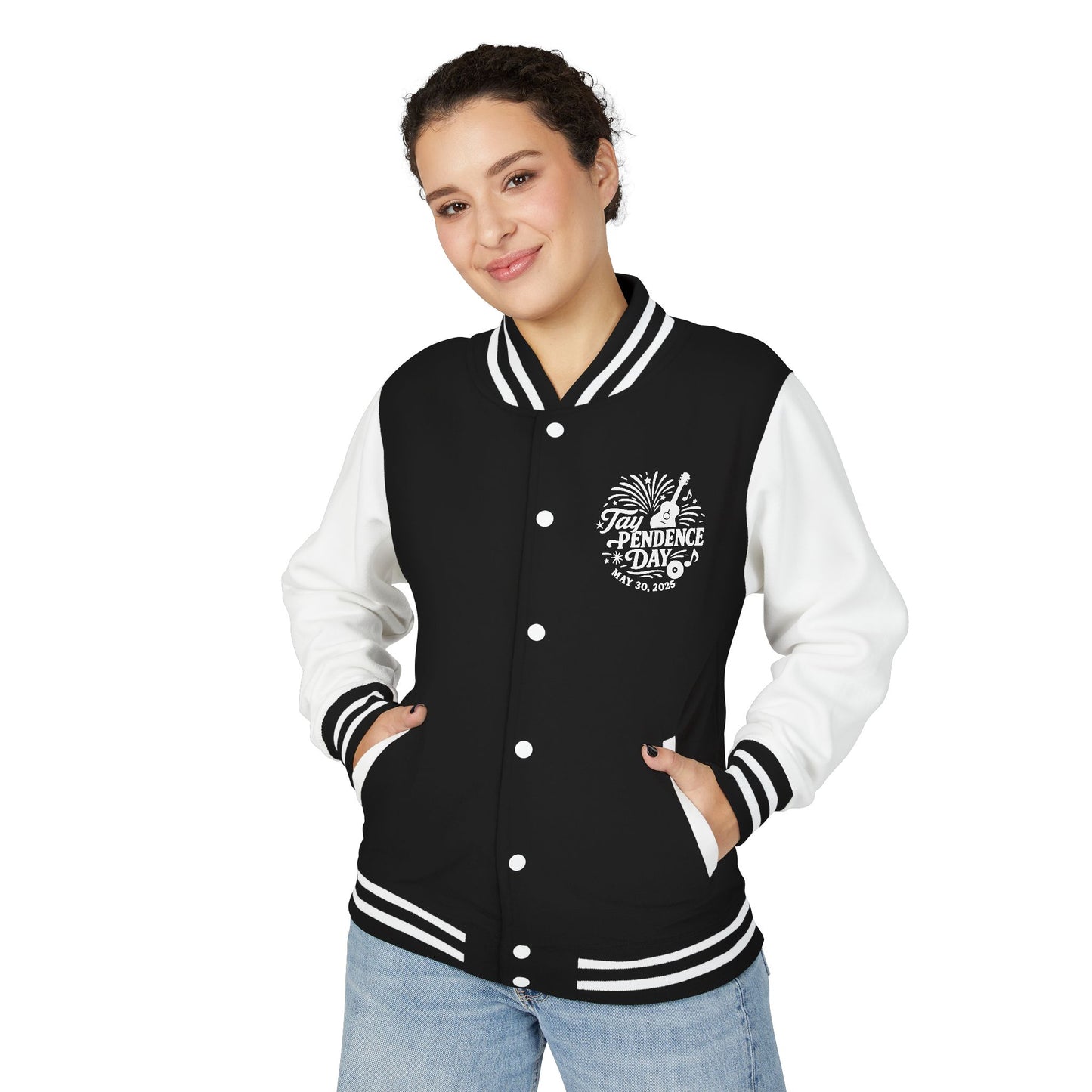 Taypendence Day Celebration Retro Unisex Letterman Jacket, Casual College Style, Perfect for Swiftie Gift, Swiftie Independence Day