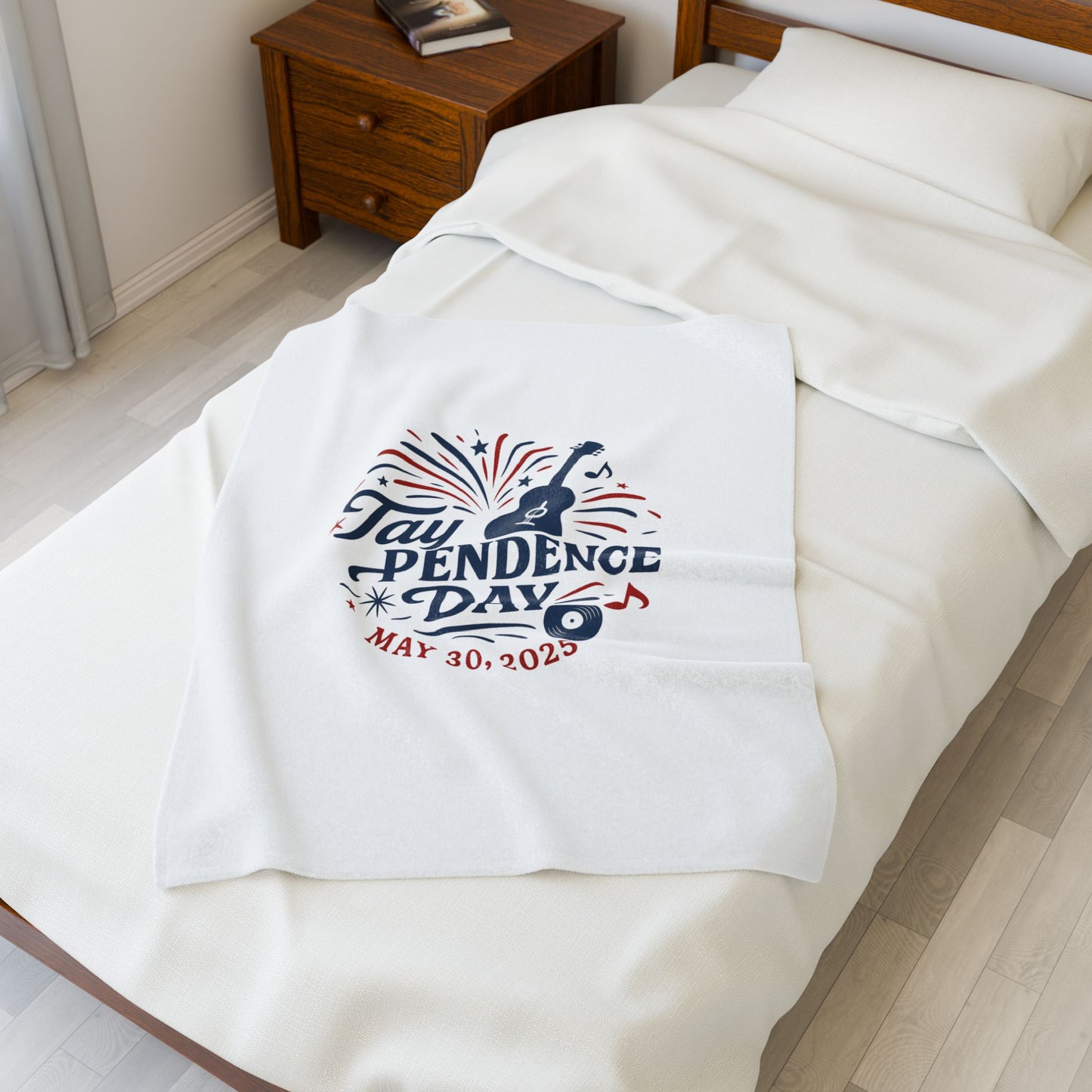 Taypendence Day Celebration Velveteen Plush Blanket for Swiftie Gift, Swiftie Independence Day