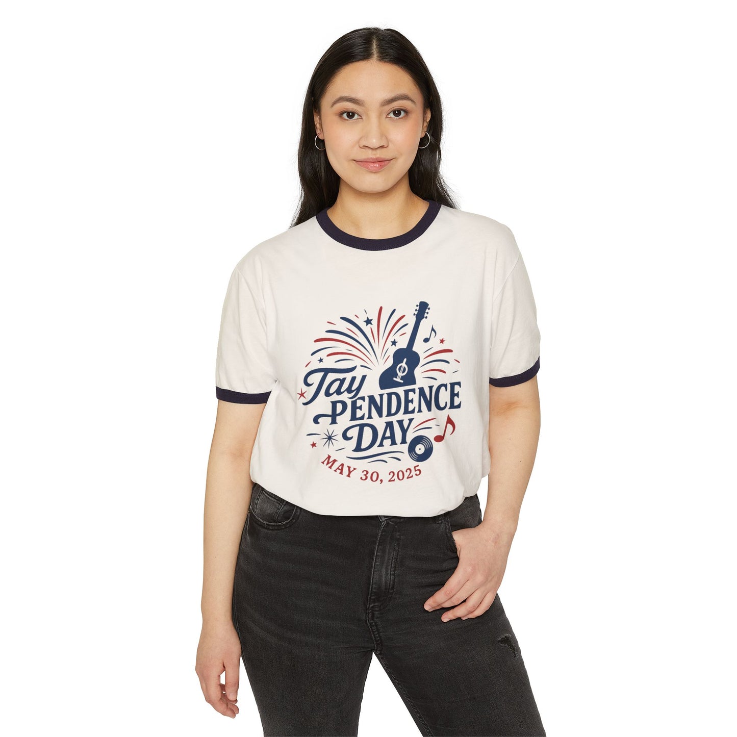 Taypendence Day Celebration Unisex Cotton Ringer T-Shirt for for Swiftie Gift, Swiftie Independence Day