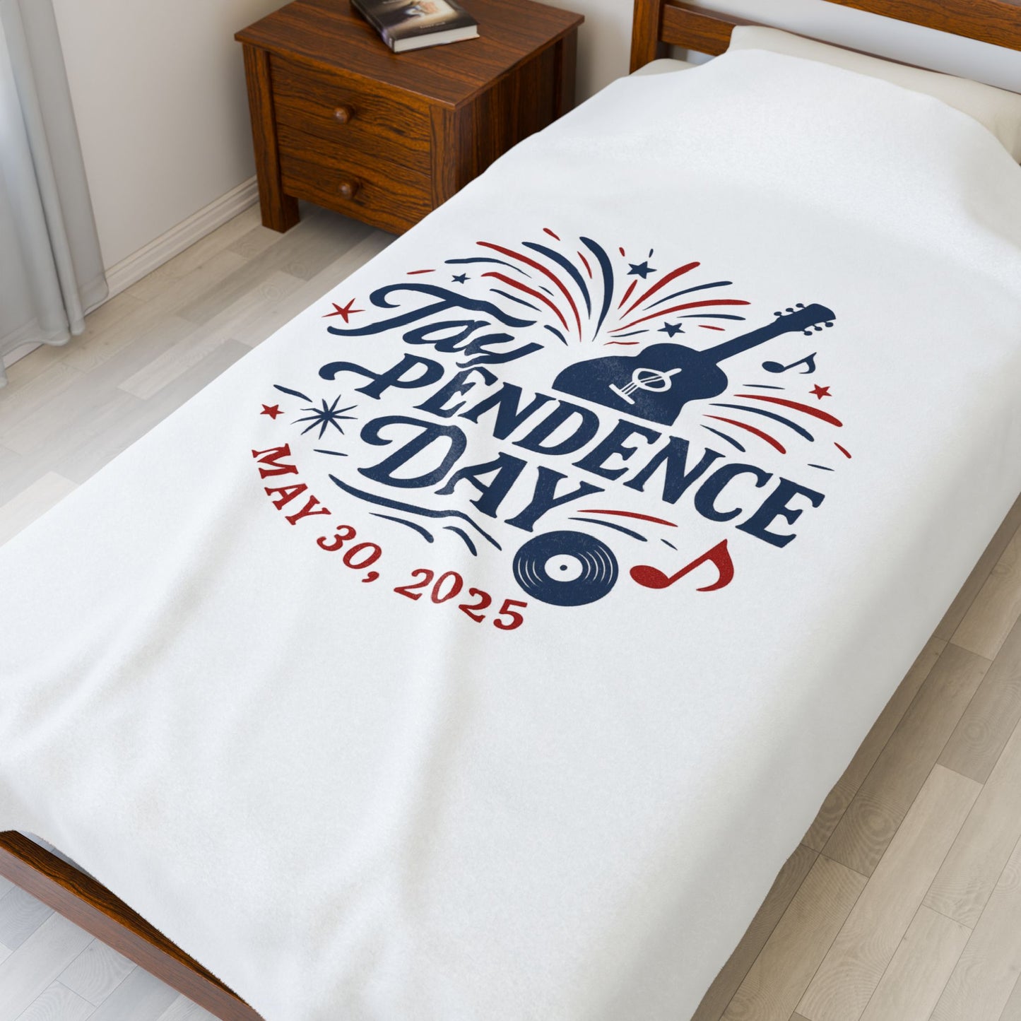 Taypendence Day Celebration Velveteen Plush Blanket for Swiftie Gift, Swiftie Independence Day