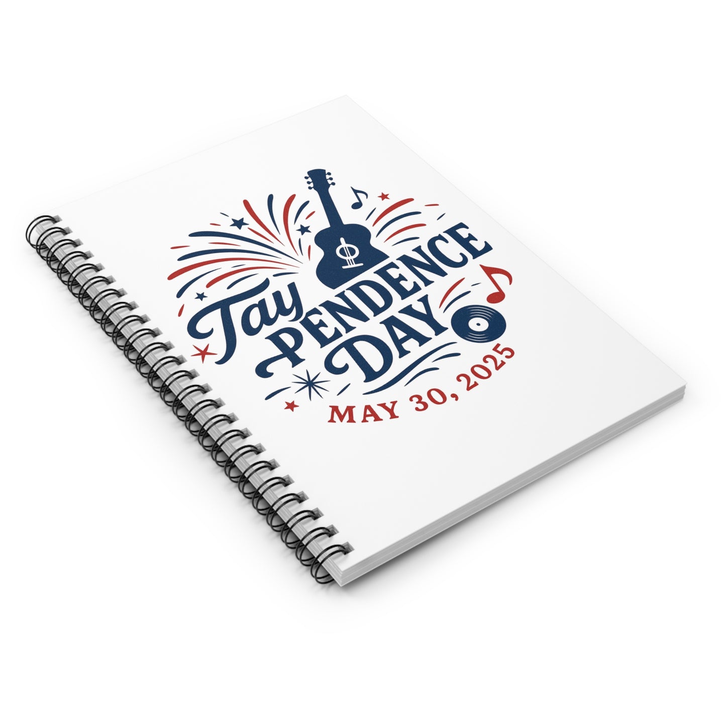 Taypendence Day Celebration Spiral Notebook for Swiftie Gift, Swiftie Independence Day