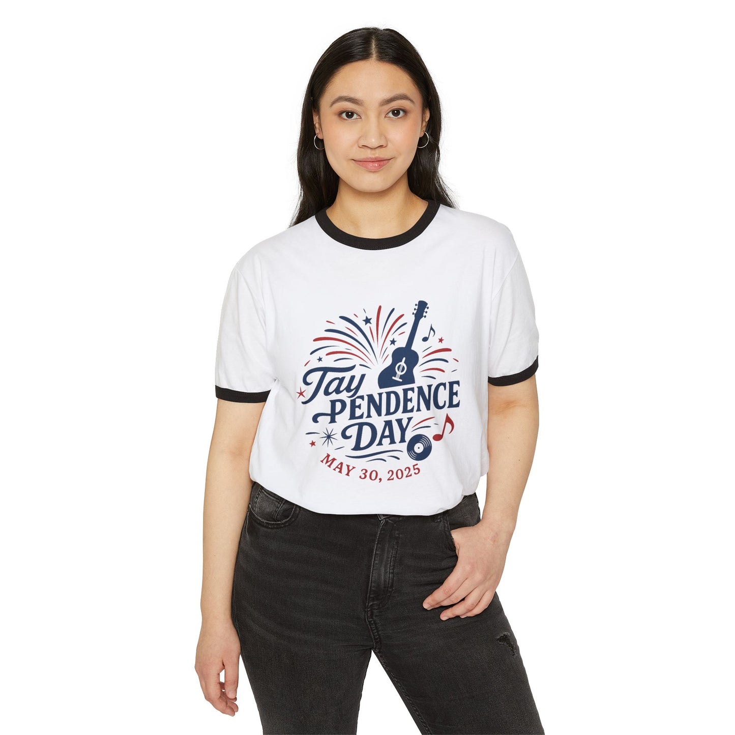 Taypendence Day Celebration Unisex Cotton Ringer T-Shirt for for Swiftie Gift, Swiftie Independence Day