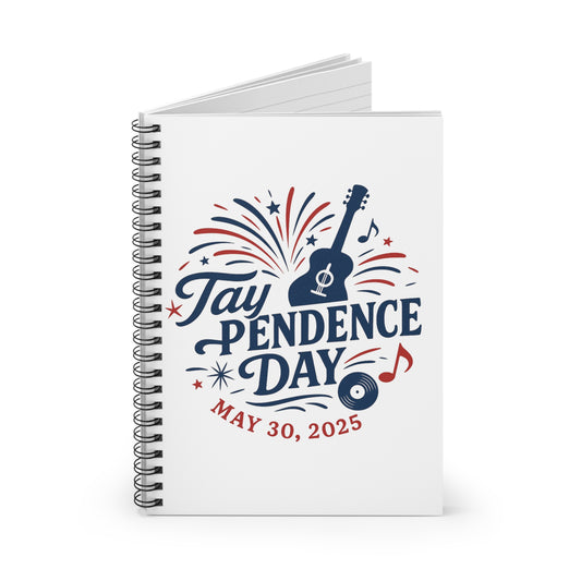 Taypendence Day Celebration Spiral Notebook for Swiftie Gift, Swiftie Independence Day