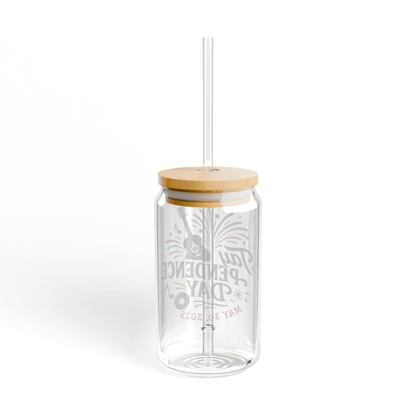 Taypendence Day Celebration Sipper Glass - 16oz Jar with Bamboo Lid for Swiftie Gift, Swiftie Independence Day