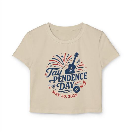 Taypendence Day Celebration Baby Tee, Women's Top for Swiftie Gift, Swiftie Independence Day