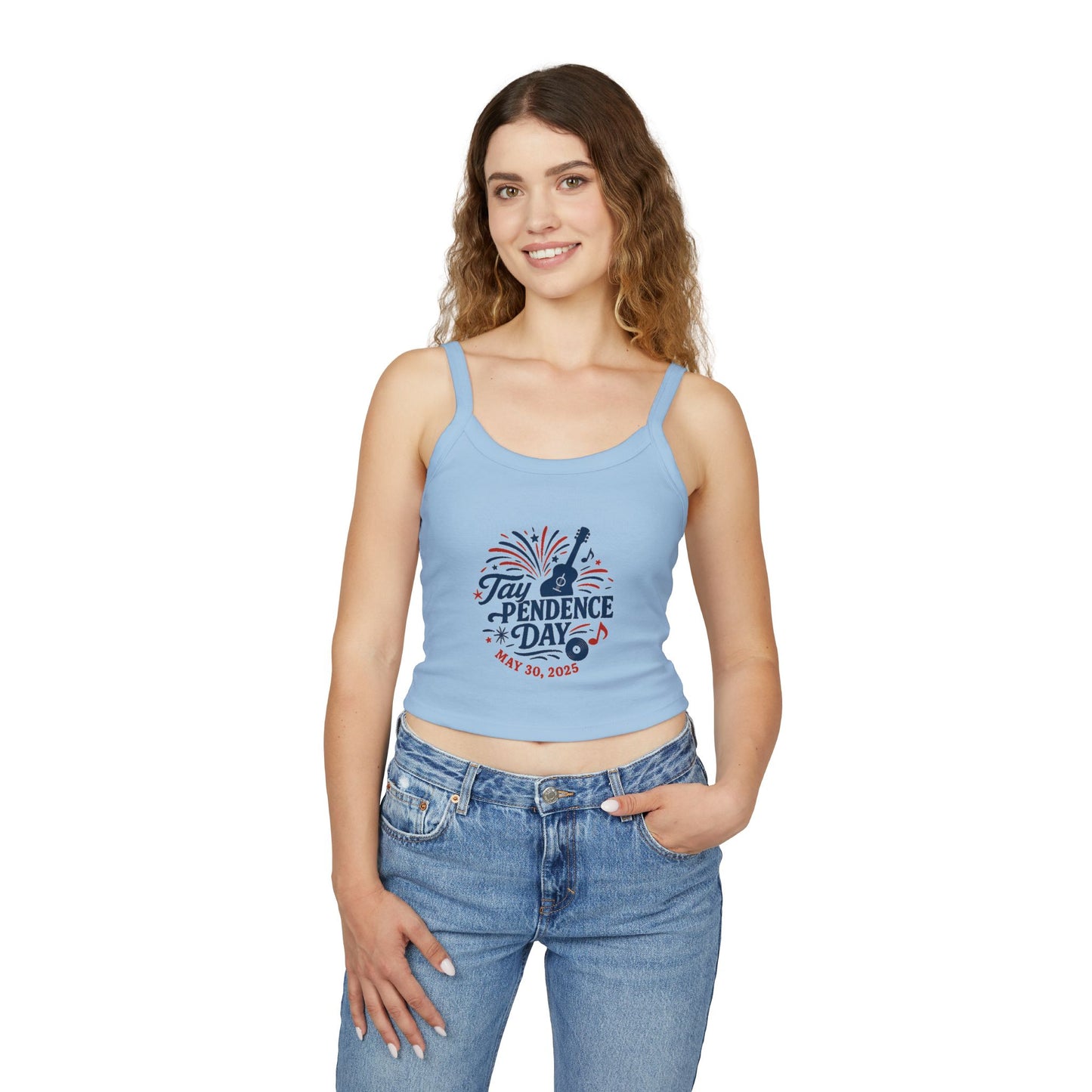 Taypendence Day Celebration Women's Spaghetti Strap Tank Top | Swiftie Gift, Swiftie Independence Day