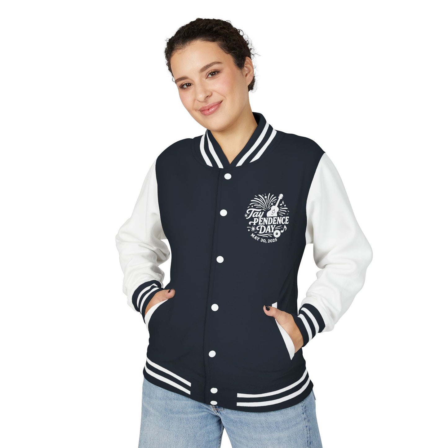 Taypendence Day Celebration Retro Unisex Letterman Jacket, Casual College Style, Perfect for Swiftie Gift, Swiftie Independence Day