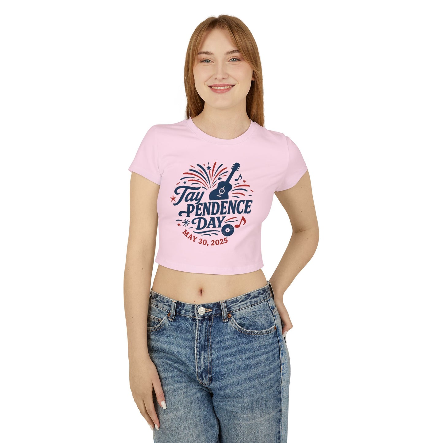 Taypendence Day Celebration Baby Tee, Women's Top for Swiftie Gift, Swiftie Independence Day