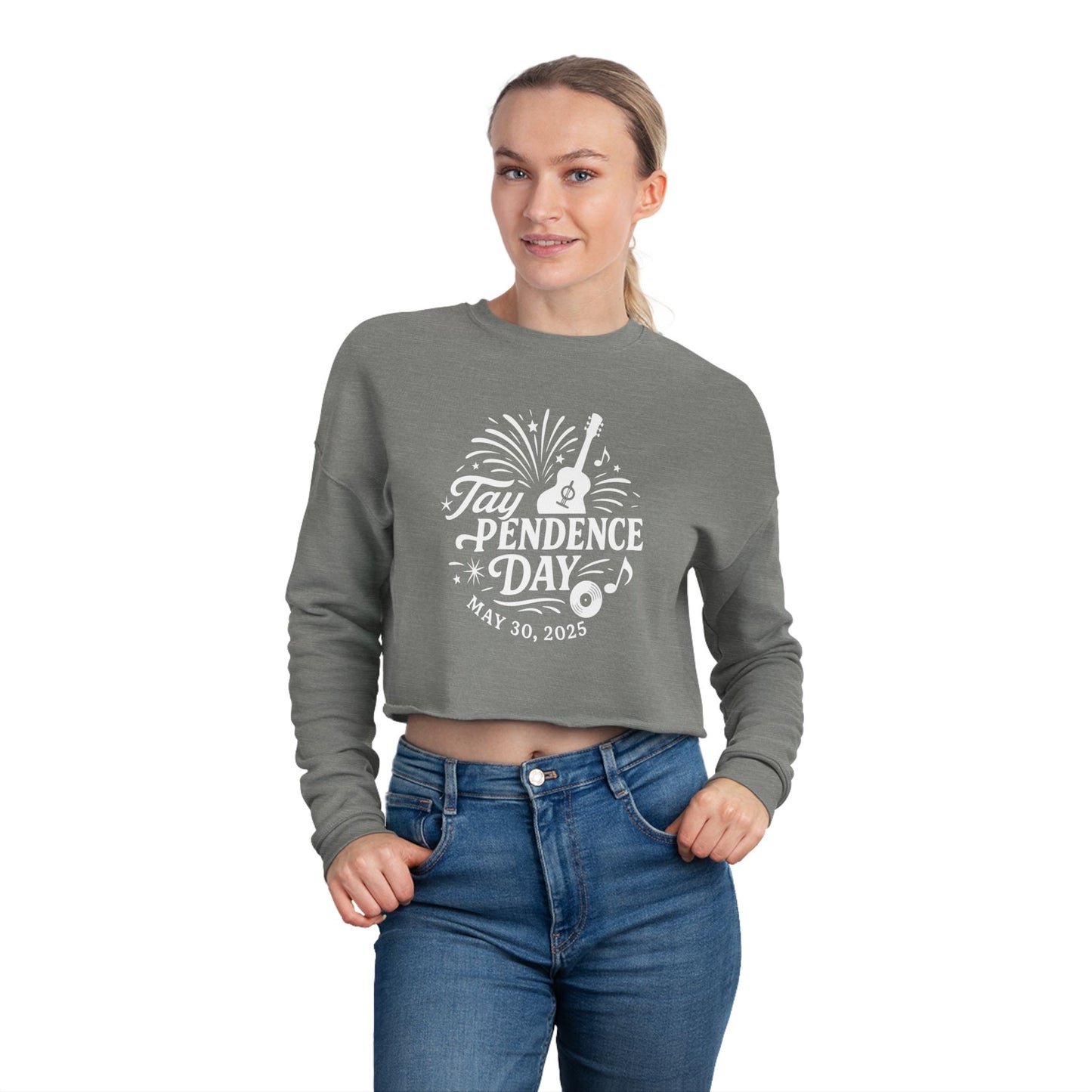 Taypendence Day Celebration Women's Cropped Sweatshirt, Casual Gift, for Swiftie Gift, Swiftie Independence Day