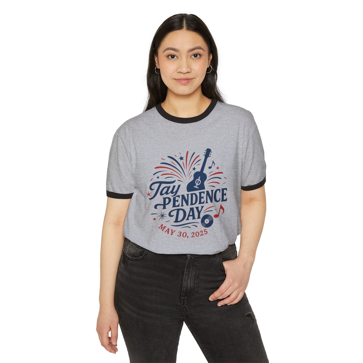 Taypendence Day Celebration Unisex Cotton Ringer T-Shirt for for Swiftie Gift, Swiftie Independence Day