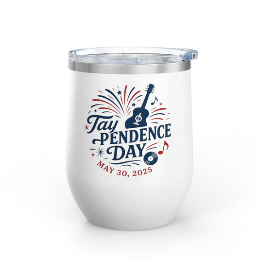 Taypendence Day Celebration Wine Tumbler  | 12oz Insulated Drinkware for Swiftie Gift, Swiftie Independence Day