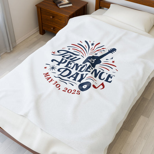 Taypendence Day Celebration Velveteen Plush Blanket for Swiftie Gift, Swiftie Independence Day