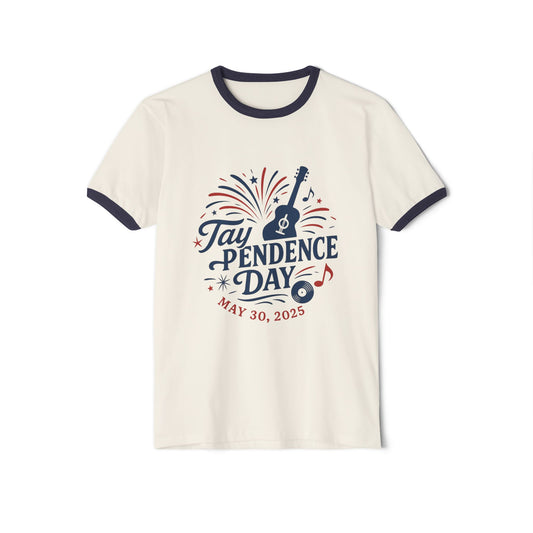 Taypendence Day Celebration Unisex Cotton Ringer T-Shirt for for Swiftie Gift, Swiftie Independence Day