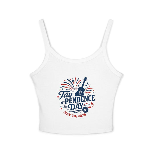 Taypendence Day Celebration Women's Spaghetti Strap Tank Top | Swiftie Gift, Swiftie Independence Day