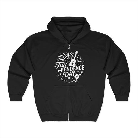 Taypendence Day Celebration Zip-Up Hoodie, for Swiftie Gift, Swiftie Independence Day