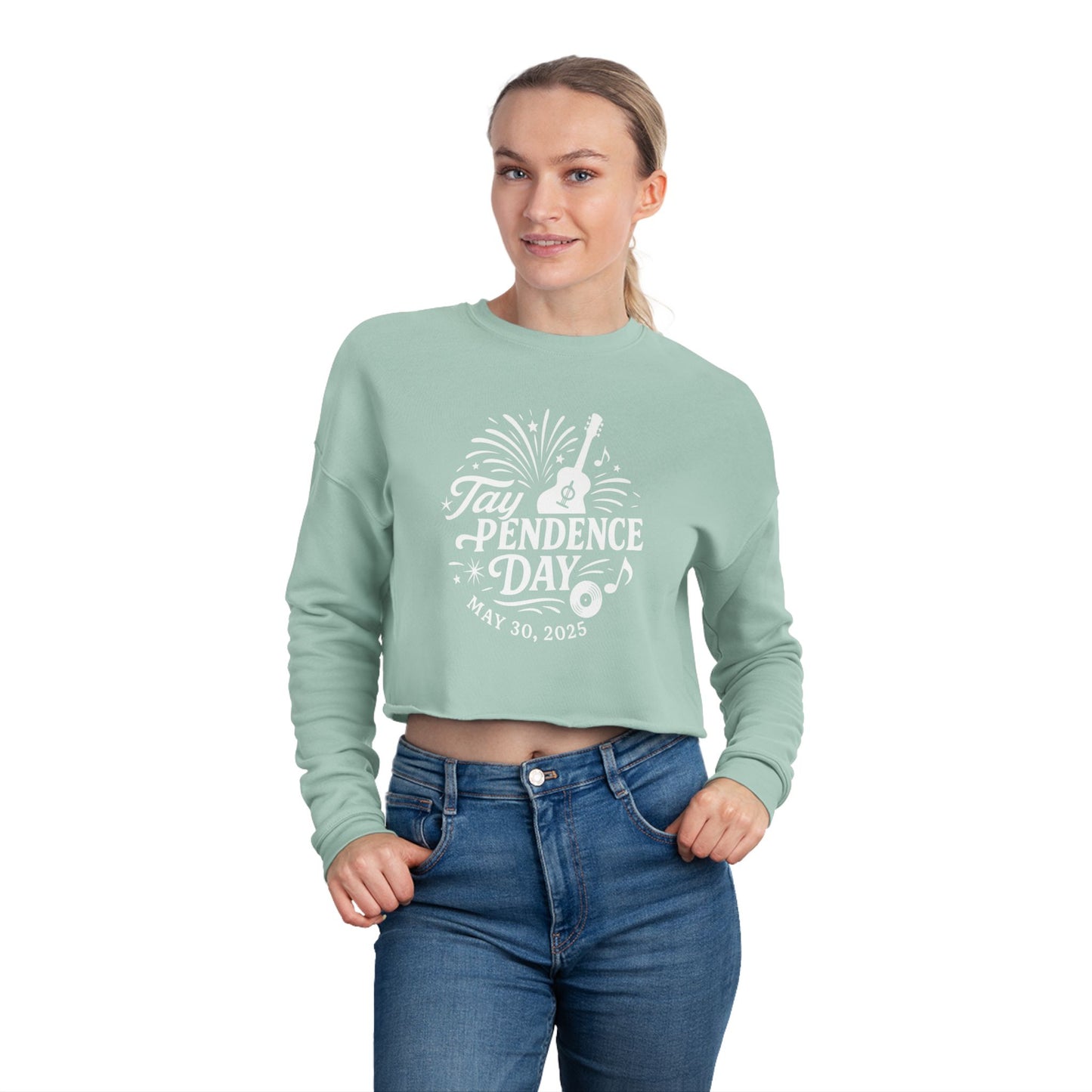 Taypendence Day Celebration Women's Cropped Sweatshirt, Casual Gift, for Swiftie Gift, Swiftie Independence Day